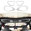 JOSHELA for 2024 Jeep JL A Pillar Top Roof Speaker Trim Cover Fit for Jeep Wrangler JL JLU Gladiator JT 2024 Up Silver Interior Accessories 4pcs