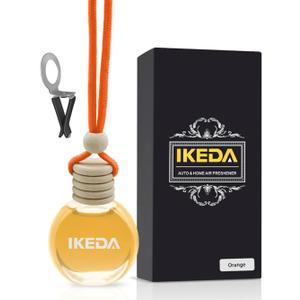 Ikeda Car Air Freshener: Hanging Car Smell Air Freshener | 10ml Hanging Car Perfume | Long Lasting Fragrance | Strong Scents Diffuser for Auto Home (Orange)