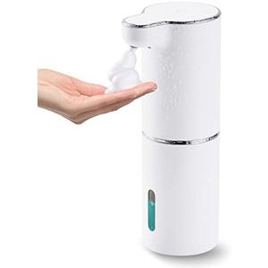 LAOPAO Soap Dispenser, Automatic Foaming Hand Soap Dispenser Touchless Rechargeable Bathroom Countertop Soap Pump for Kids Xmas Gift 300ml