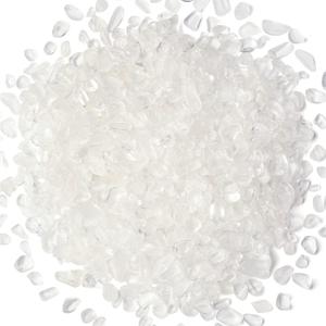 1lb Clear Quartz Aquarium Gravel Rocks Natural Tumbled Healing Crystal Chips Bulk Gemstones Crushed Stones for Fountain Vase Filler Planters Decorative Fish Tank Potted Reiki Energy Balancing