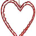 Christmas Decorations for The Holiday - 63 Red LED Heart Window Decoration 12 Inch AD1021 - Decorations for Christmas sdf-4449