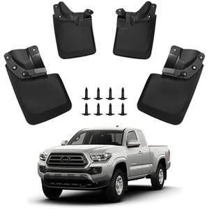 Norand Mud Flaps for Tacoma DoubleCab 2016-2021 Mud Guards Splash Guards Tire Protector Mudguard Accessories Front & Rear 4pcs Set 2017 2018 2019 2020