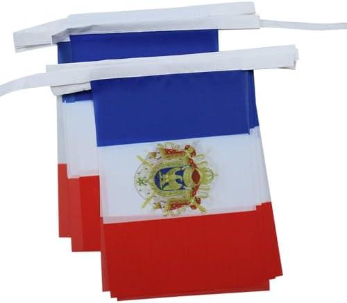 Napoleon First French Empire 6 meters BUNTING Flag 20 flags 9'' x 6'' - Napoleonic Empire of France STRING flags 15 x 21 cm - AZ FLAG