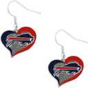 NFL Buffalo Bills Swirl Heart Earrings