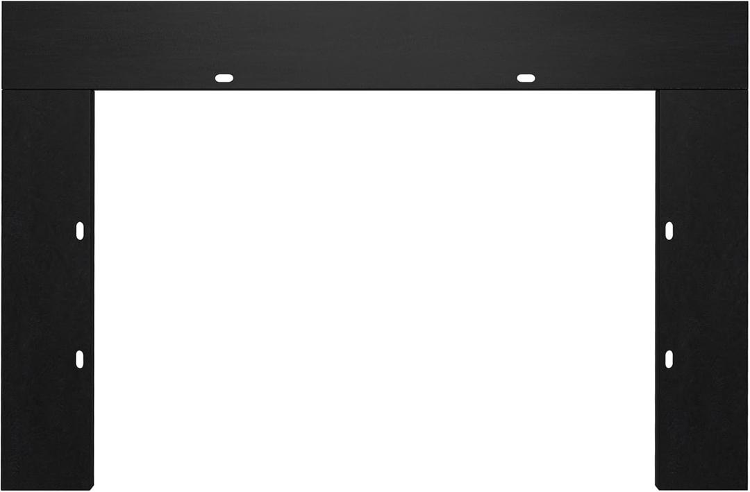 Electric Fireplace Insert Trim Kit for 40 inch Fireplace Electric Inserts, Metal Construction Plates, Black-B09R2114SG