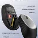 wegear Bluetooth Wireless Mouse for Laptop, PC, MacBook, Chromebook,1600 DPI Optical Tracking Blue Tooth Mice, Compact and Portable Computer Mouse for Work or Travel, 12-Month Battery Life-Black