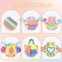 ddLUCK Sensory Activity Ball, Silicone Fidget Toys for Autism, ADHD, Stress & Anxiety Relief, 10 Colors Silent Calming Travel Play Fidgets Toy Balls for Kids 3+ & Adults with 20 Strings (White)