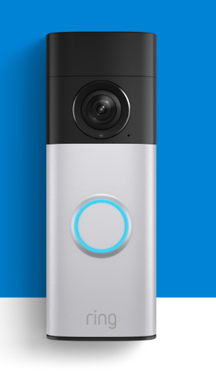 Ring Wired Doorbell Plus (newest model), Home or business security, Retinal 2K with wide-angle video, 4x Enhanced Zoom, and Low-Light Sight, Nickel Silver