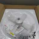 VOLISUN Low Profile Ceiling Fans with Lights and Remote, 19.7in Fandelier Ceiling Fan Flush Mount, 3000K-6500K Smart Bladeless LED Fan Light, White Modern Ceiling Fans with Lights for Bedroom