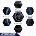 Skechers Air-Cooled Steering Wheel Cover,Air Cool Mesh Leather Car Steering Wheel Cover Universal Fit 14" 1/2-15" Car Wheel Protector for Men Women Fit Suvs,Vans,Sedans,Car,Trucks,Blue