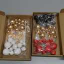 48 Pcs Balls Cake Topper Decorations Balloon Cupcake Toppers Foam Cake Topper Balls Cake Balls Decorations for Birthday Party Wedding Cake Decorating (Black, Red, White, Gold)