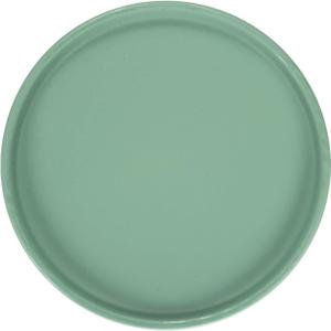 M METERXITY Ceramic Plant Saucer, 6.3 Inch Plant Water Catcher Tray, Plant Pot Saucers for Indoor/Outdoor Plants/Flower Drainage Drip Water Tray [Round Green Blue]