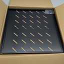 RIVECO Server Rack Shelf Vented Rack Mount Cantilever Tray for 19" Network Equipment Rack & Cabinet Black