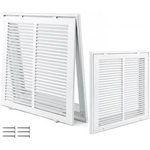 Marsui 14"W x 14"H [Duct Opening Size] 2 Pcs Steel Return Air Filter Grille