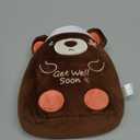 Get Well Soon Plush Bear - Teddy Bear Plush Toy with Injury Bandage, Kids' Pillow Cushion, Get Well Soon Gifts for Patient Kids, Dark Brown, 8 Inch