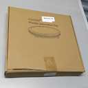 Handmade 12 Inch Decorative Tray, Small Beaded Tray Coffee Table Decor, Warm Brown Round Wooden Tray for Coffee Table, Dining Room Table Entryway and Living Room Table