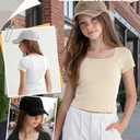 LessonZoo 3 Pack Girls Ribbed Crop Tops, 3-Color, 5-6 Years