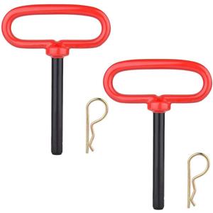 3/4 inch Red Handle Hitch Pin Trailer Towing Hitch Pin and Clip Tractor Pins ,3/4 * 6-1/2 inch