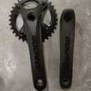 BOLANY Mountain Bike Crankset MTB 1x Square Taper Crankset 104 BCD 170mm Crank 32/34/36T Compatible with Single Speed Bicycle