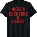 Vintage Distressed Wreck Everyone and Leave Wrestling Match T-Shirt Small