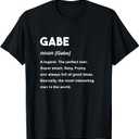 Gabe Name Shirt | Gabe T-Shirt (Small, Black)