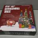 5 FT Pencil Christmas Tree, Collapsible Artificial Sequin Pop Up Christmas Tree, Skinny Pencil Tinsel Christmas Trees, Xmas Tree for Home Apartment Basement Fireplace (Pure Blue)