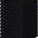 Homaxy 100% Cotton Waffle Weave Kitchen Dish Cloths, Ultra Soft Absorbent Quick Drying Dish Towels, 12 x 12 Inches, 12-Pack, Black