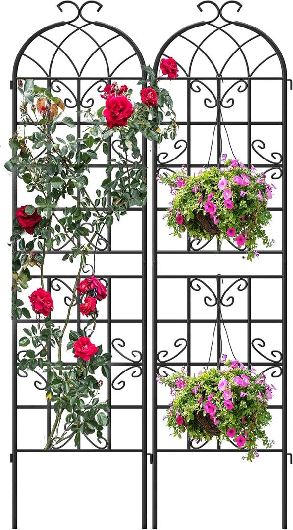 YITAHOME Garden Trellis Garden Fencing for Climbing Plants 2 Pack Decorative Plant Trellis Vegetables and Flower Trellis for Outdoor Patio-19.786.6 inches