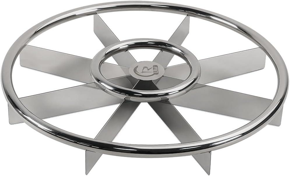 LRUI 16 Inch Round Pizza Cutter, Heavy Duty Stainless Steel 8 Equal Pizza Slicer.Professional Pizza Cutting Tools