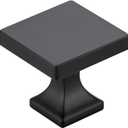 Cabinet Knobs Matte Black Square Knobs for Cabinets and Drawers Cabinet Hardware Kitchen Cabinet Knobs 25 Pack