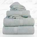 Superior Egyptian Cotton Pile 6 Piece Towel Set, Includes 2 Bath, 2 Hand, 2 Face Towels/Washcloths, Ultra Soft Luxury Towels, Thick Plush Essentials, Guest Bath, Spa, Hotel Bathroom, Sea Foam