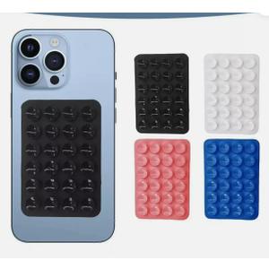 Phone Holder with Silicone Suction Mount, Universal Mobile Stand (White)