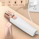Eyebrow & Facial Hair Removal for Women: 2 in 1 Rechargeable Eyebrow Trimmer & Face Shaver, Painless Electric Facial Eye brow Razors Epilator with Built-in LED Light -Perfect for Face, Lips & Body (Rose Gold)
