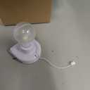 Battery Operated Light Bulb with Pull Chain, 4Pack Wireless Stick-Up LED Closet Light Bulb, Self Adhesive Wall Mounted Light Fixture for Cabinet Bedroom Living Room Kitchen, Clear Cover