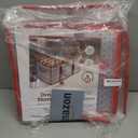 ZOBER Christmas Ornament Storage Box - Stores 128 Ornaments W/ 2 Sided Zipper - Flexible Plastic Christmas Ornament Storage Containers - 3 Inch Cube Compartments - Red