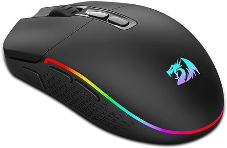 Redragon Wireless Gaming Mouse, TriMode 2.4G/USBC/Bluetooth Mouse Gaming, 12000 DPI, RGB Backlit, Fully Programmable, Rechargeable Wireless Computer Mouse for Laptop PC Mac, Black