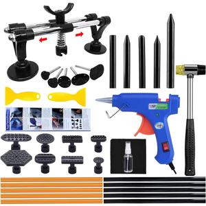 Car Dent Removal Kit, 35PCS Dent Puller, Paintless Dent Repair Kit with Double Pole Bridge Dent Puller for Auto Dent Removal, Minor dents, Door Dings and Hail Damage 