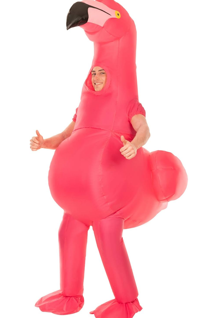Morph Inflatable Flamingo Costume Adult, Flamingo Inflatable Costume, Blow Up Flamingo Costume, Flamingo Blow Up Costume, Adult Inflatable Costume