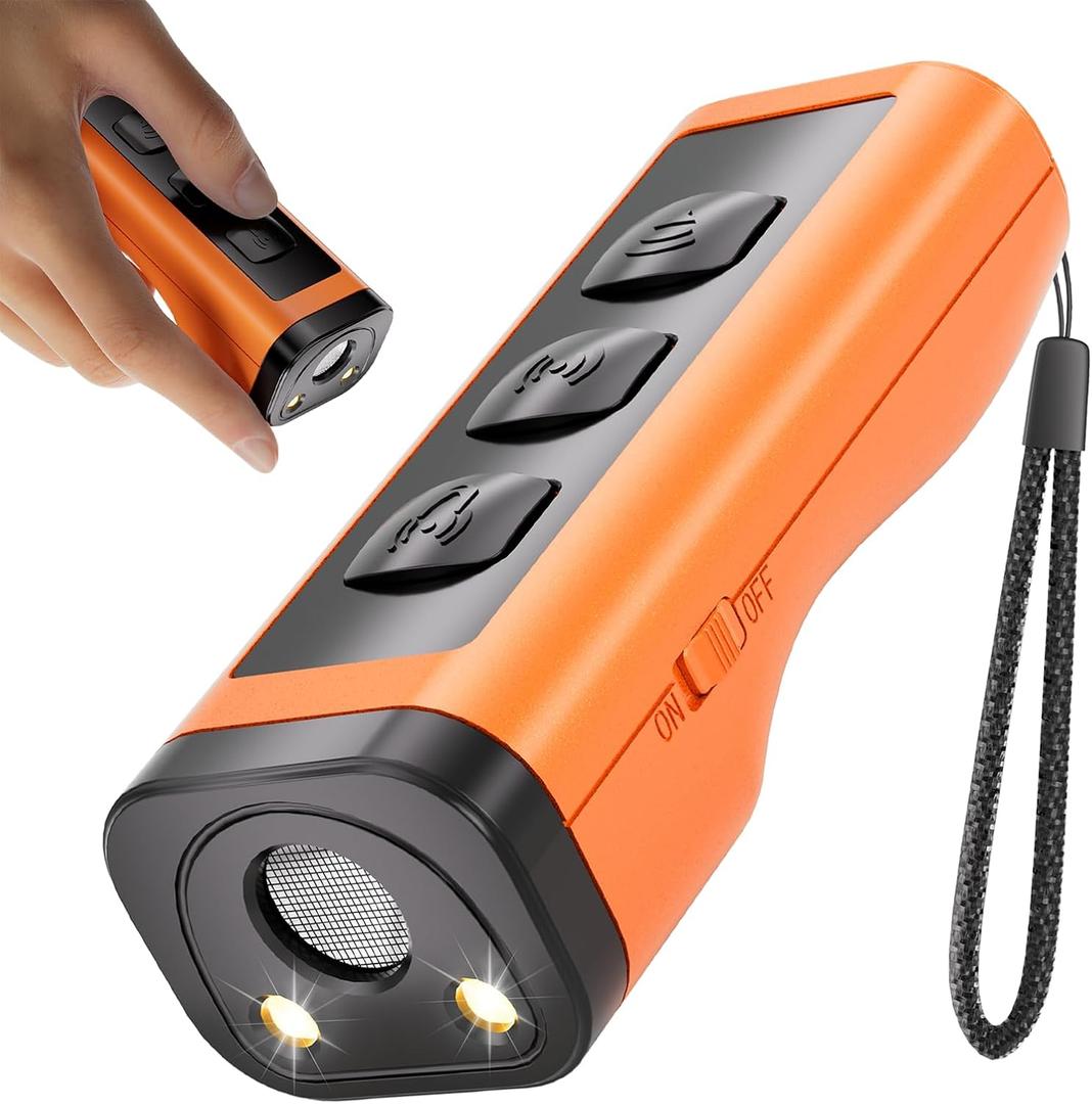 Dog Bark Deterrent Devices Rechargeable Anti-Barking Device for Dogs 50ft Long Range Ultrasonic Correct Your Dog's Bad Behavior at the Push of aButton Better Than Shock Collars or Dog Training Collars