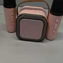 Mini Karaoke Machine for Kids Adults with 2 Wireless Microphones Portable Bluetooth Speaker with Microphone,Toys Birthday Gifts for Girls Ages 4, 5, 6, 7, 8,12+ Toddler Teens