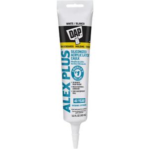 5 x Dap 18128 Alex Plus Acrylic Latex Caulk Plus Silicone 5.5-Ounce