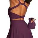 Heathyoga Easy Peasy Tennis Dresses for Women with Shorts Underneath and Bra Athletic Dress for Women Golf Workout Dress, M