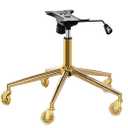 Frassie Home Office Gaming Chair Metal Base Replacement Set with Bottom Plate Stand Cylinder, 5 Rubber Wheels