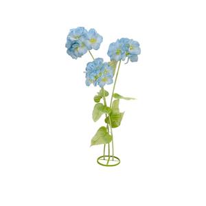 3Pcs Artificial Hydrangea Flowers for Outside, Large Flower Decorations for Birthday Party, Fake Flowers for Garden, Hotel, Office, Home Farmhouse Decor, Wedding, Art Gallery, Store-Blue