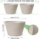 18 inch Big Plant Pots, 2 Pack Large Round Planters for Outdoor Plants, Porch, Patio, Backyard, Durable Plastic Flower Pots, Modern Dcor for Tall Plants, Flowers, White