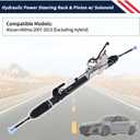 Hydraulic Power Steering Rack & Pinion w/Solenoid Assembly Replace 49001JA000 49001JA00B Fit for Nissan Altima 2007-2013 [Excluding Hybrid] Automotive Replacement Gear & Linkage Complete Unit