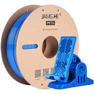 PETG Filament for 3D Printer, JAMG HE 1.75mm 1KG Precision +/- 0.02 mm PETG Filament Spool for 3D Printing Refills (Blue)