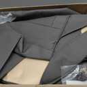 Huidasource Gray Back Seat Covers, Nappa Leather Rear Seat Covers with Ventilation Holes, Velcro Adjustable, Compatible with Seat belts, Child Safety Seats, Universal Fit for Most Cars SUV Trucks Gray