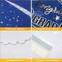 Large 11 PCS Graduation Yard Signs, Class of 2026 Congrats Grad Outdoor Lawn Yard Sign with Stakes, Graduate Yard Decorations for College High School Party, Black and Blue