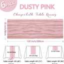 6 Pack Dusty Pink Table Runner Cheesecloth 10Ft Gauze Cheese Cloth Table Runner 35x120 Inch Boho Sheer Rustic Fabric for Summer Holiday Party Decor Baby Shower Wedding Decoration